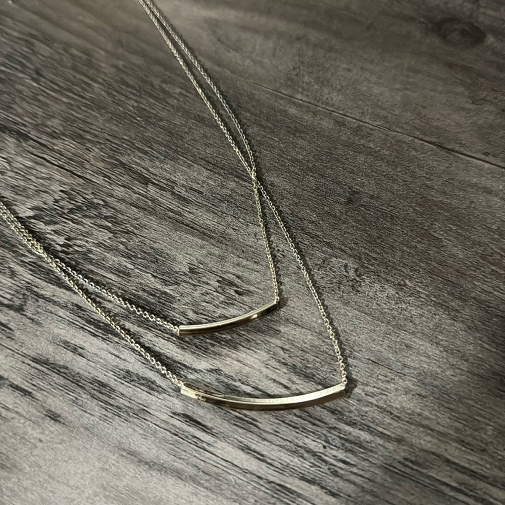 Gold Double Bar necklace